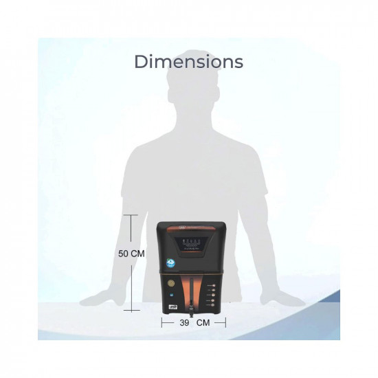 AQUA D PURE RO+UV+UF+ Bio-Alkaline Water Purifier with Pre Filter & Aqua Copper Infuser Technology & TDS Adjuster 12L | 8 Stage Purification | Suitable for all type water supply with TDS upto 2000 ppm
