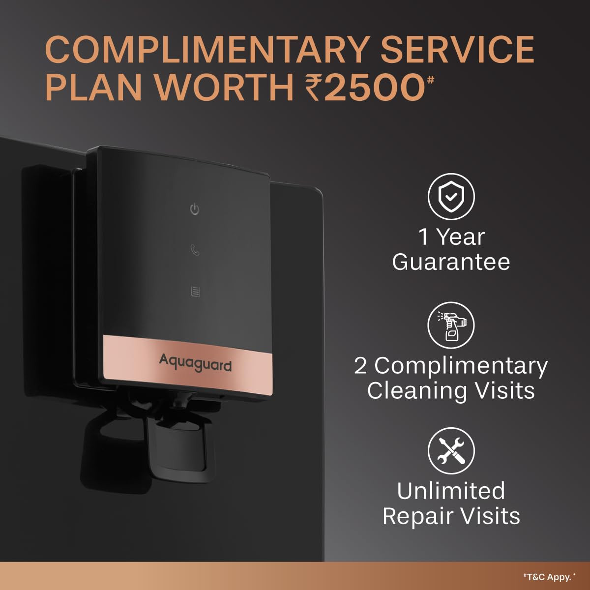 Aquaguard Neo 8-Stage UVUFActive Copper Tech Water Purifier  Suitable for Municipal Water Only TDS 200 ppm