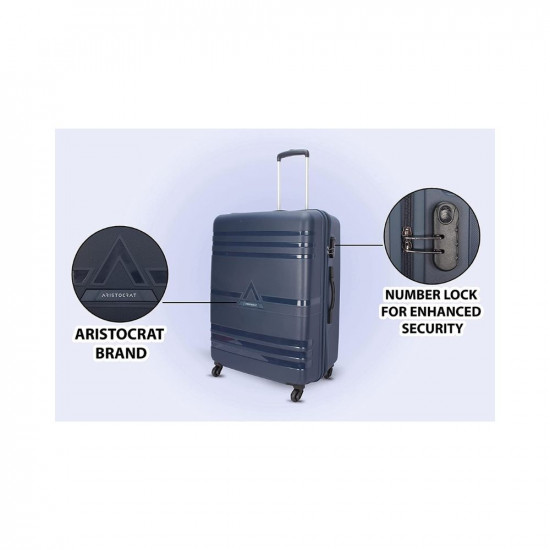 Aristocrat Plastic Hard 19 inch Suitcase(Jet_Blue)