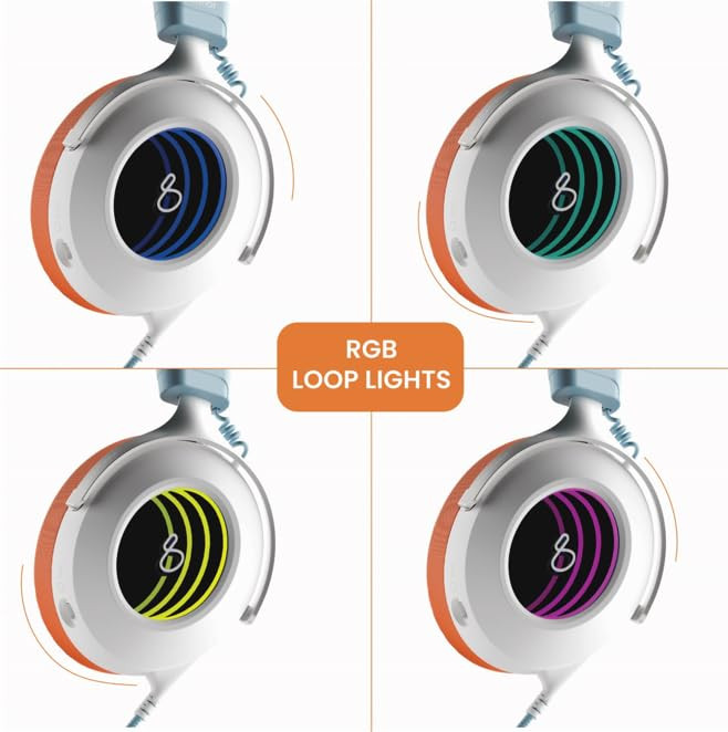 Armor VersionH1 Wired Over Ear Gaming Headphones with Mic Detachable  50mm Neodymium Drivers with 71 Surround Sound  Noise Cancellation  RGB Loop Lights  Type C  for PCPSXboxNintendo