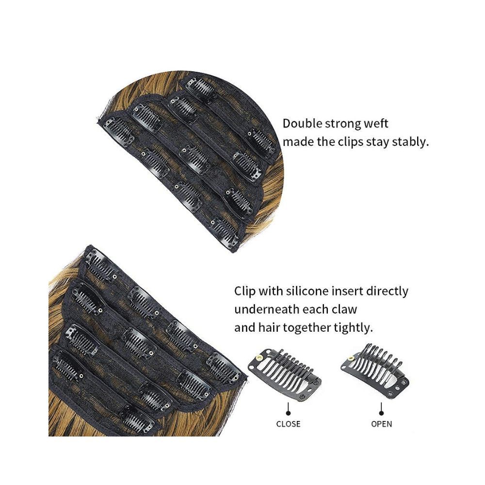 Artifice 6pcs 16Clip Set Multi Curly Silky Gold Highlighted 24 inch Hair Extension