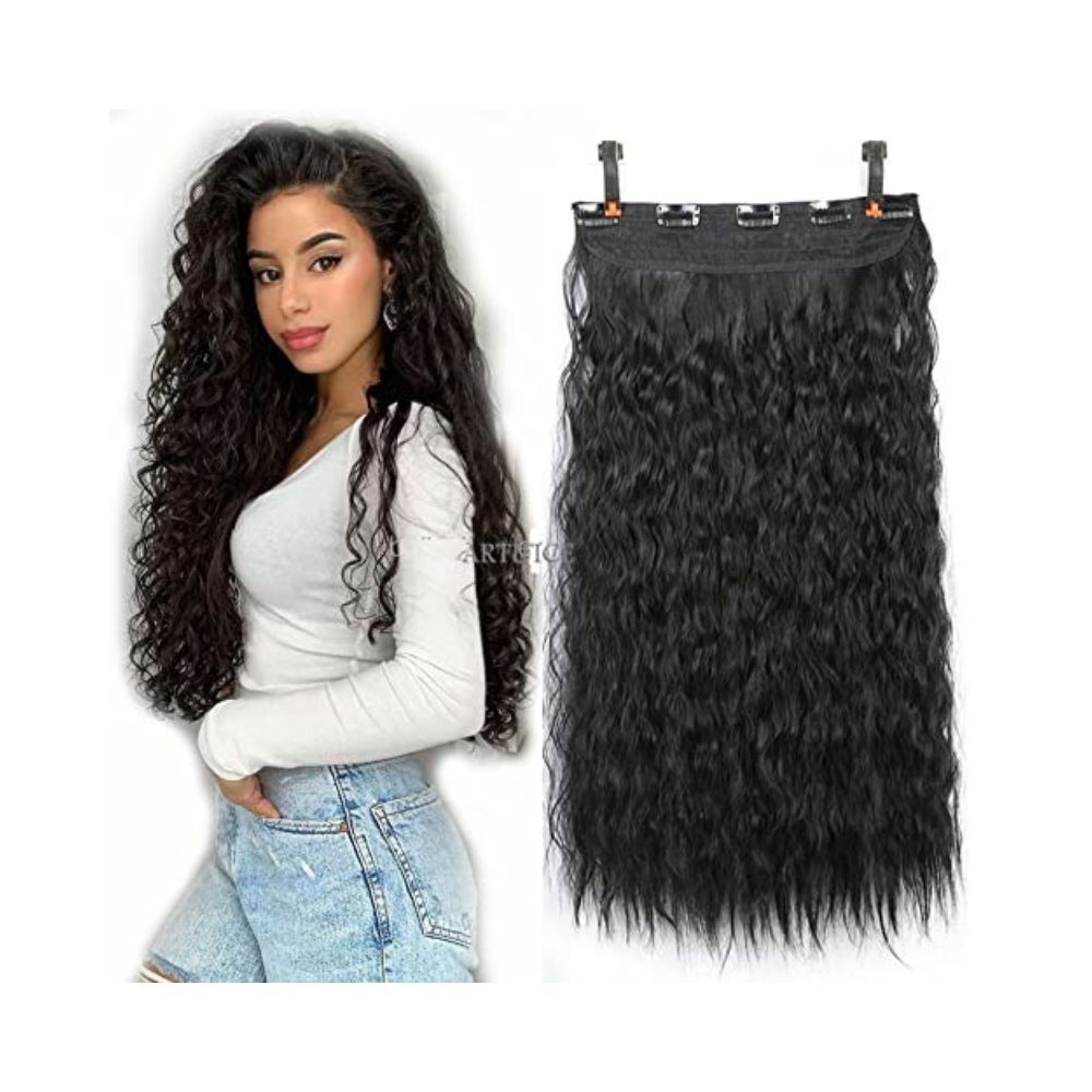 Artifice Kinky Curly Synthetic Hair Clip in Hair Extensions One Piece 5 Clips 24