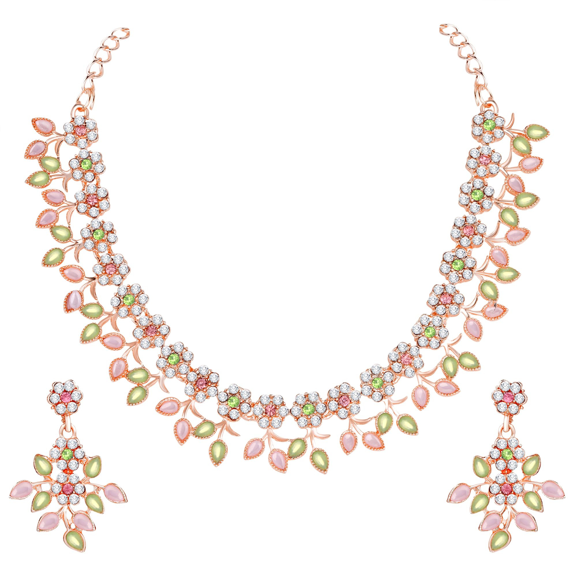 Rosemarie Collections Women's Ombre Polished Resin Statement Necklace