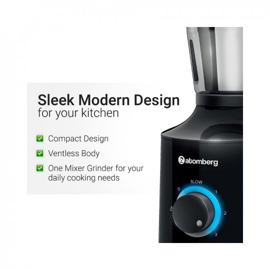 Atomberg MG 1 All in One Mixer Grinder for Kitchen with 4 Jars