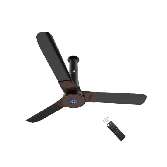 atomberg Studio+ 1200mm BLDC Motor 5 Star Rated Ceiling Fans for Home with Remote Control | Upto 65% Energy Saving High Speed Fan with LED Lights | 2+1 Year Warranty (Earth Brown)