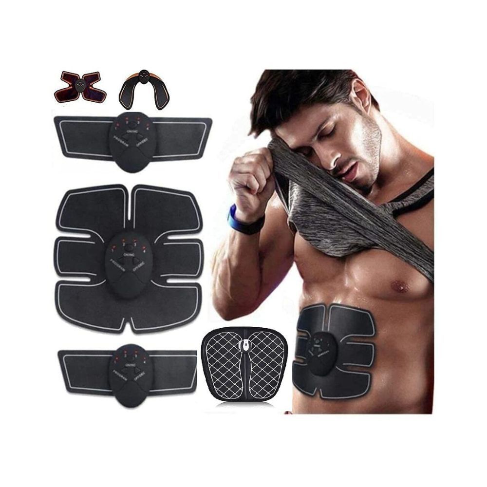 Azod Muscle Toner Abdominal Toning Belt EMS ABS Toner Body Muscle Trainer Wireless Portable Unisex Fitness Training Gear