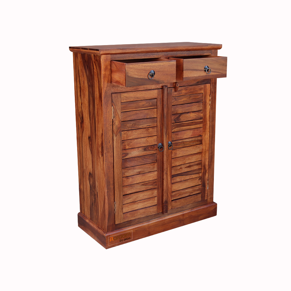 Aaram By Zebrs Solid Wood Shoe Rack  (Brown, 4 Shelves, Pre-assembled)