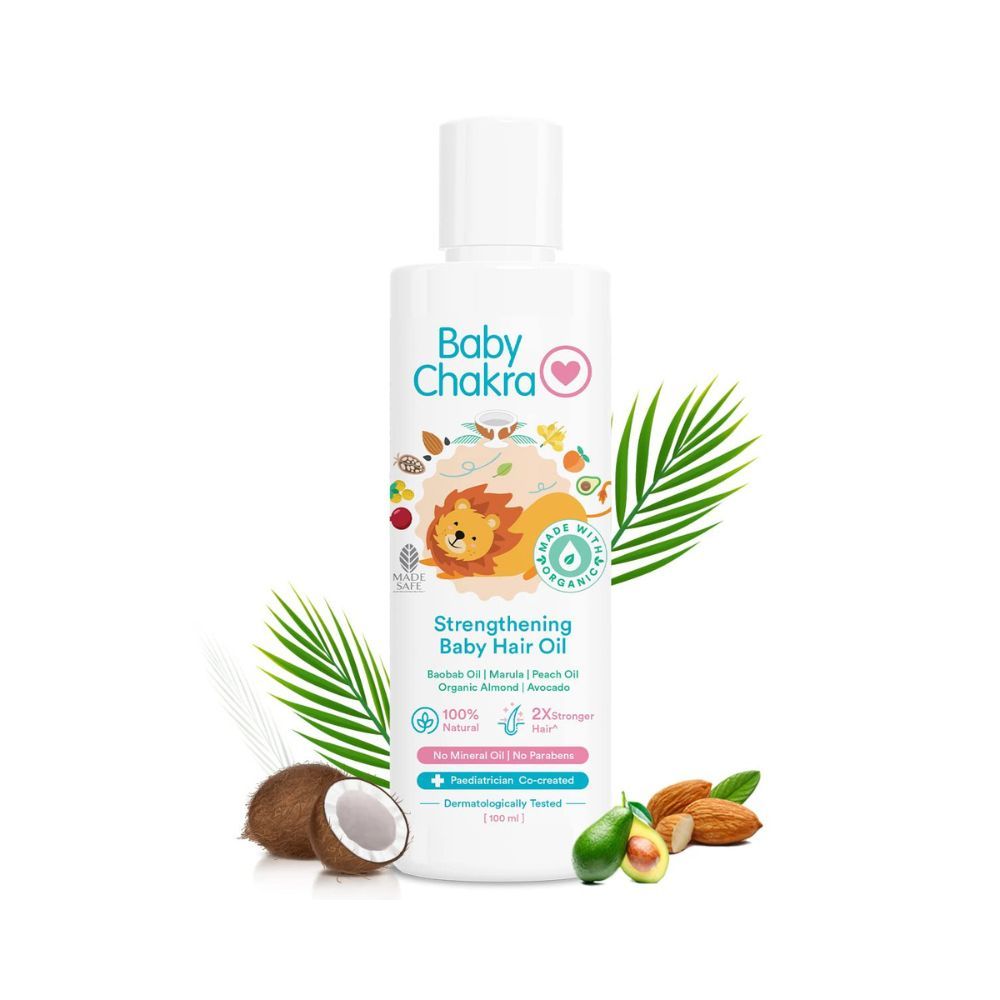 BabyChakra Strengthening Baby Hair Oil 100ml with Baobab Oil & Marula Oil