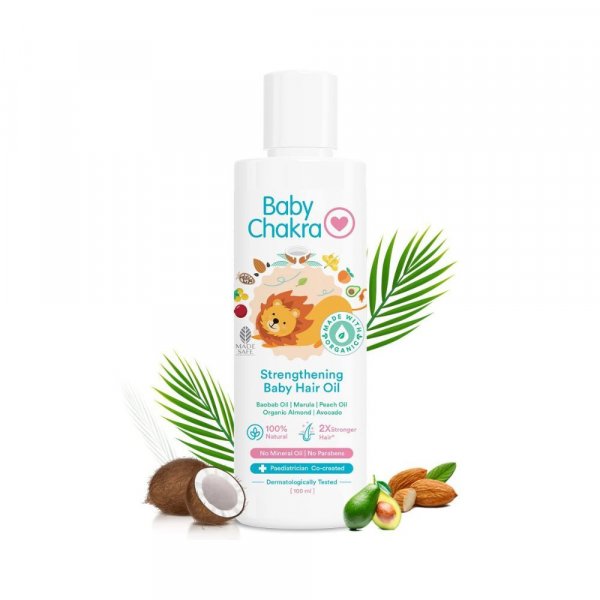 BabyChakra Strengthening Baby Hair Oil 100ml with Baobab Oil &amp; Marula Oil