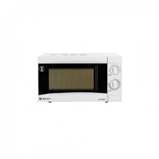 Bajaj 1701 MT 17L Solo Microwave Oven, White