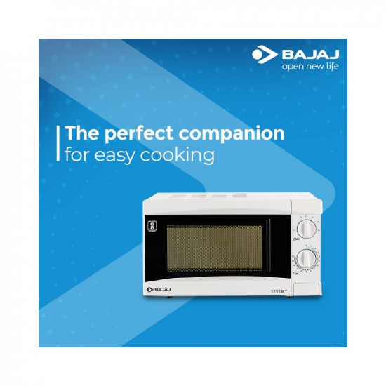 Bajaj 1701 MT 17L Solo Microwave Oven, White