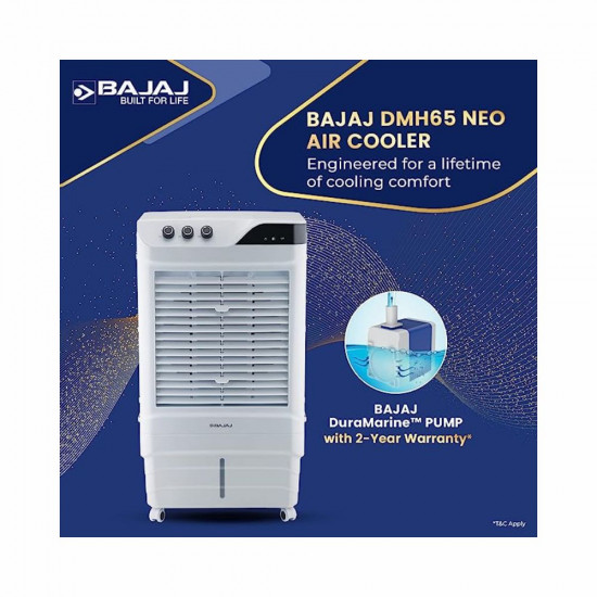Bajaj DMH 65 Neo 65L Desert Air Cooler for home with DuraMarine Pump 2 Yr Warranty by Bajaj