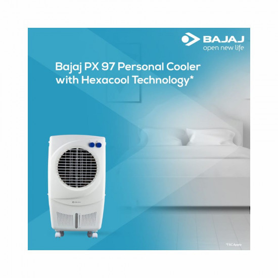 Bajaj PX 97 Torque New 36L Personal Air Cooler for room with DuraMarineΓäó Pump 2 Yr Warranty by Bajaj