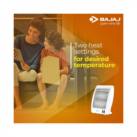 Bajaj RHX-2 New 800-Watt Room Heater (White)