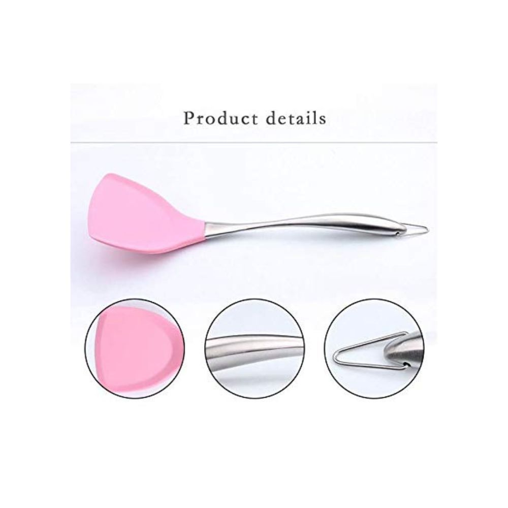 Baskety Kitchen Flexible Silicone Soft Edge Slotted Spatula Fish Turner Spatula