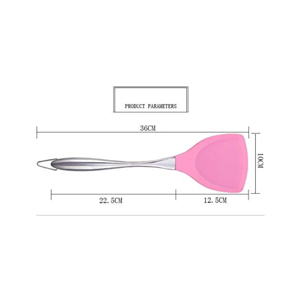 Baskety Kitchen Flexible Silicone Soft Edge Slotted Spatula Fish Turner Spatula