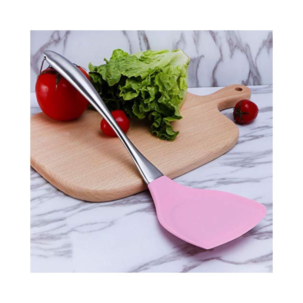 Baskety Kitchen Flexible Silicone Soft Edge Slotted Spatula Fish Turner Spatula