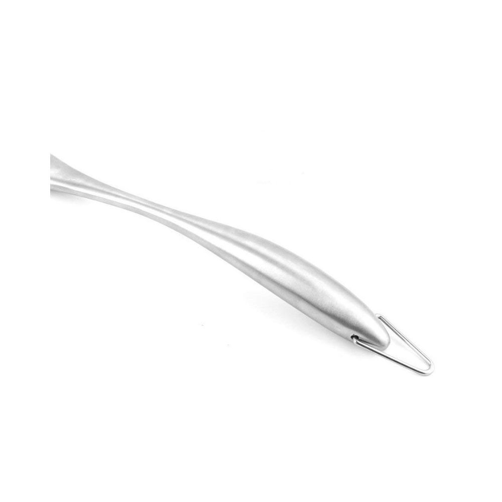Baskety Premium Siliocne Nylon Stainless Steel Fring Spoon Strainer Slotted Spoon Ladle Spatula Turner