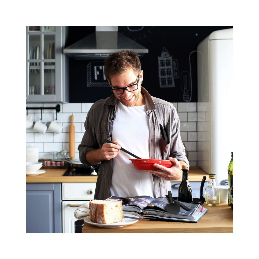 Baskety Silicone Spatula Set - 6 Piece Non-Stick Silicone Spatula Set with Stainless Steel Core