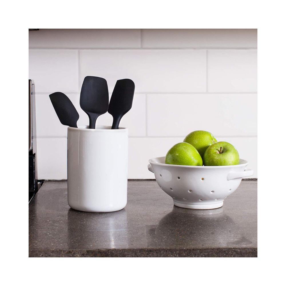 Baskety Silicone Spatula Set 3-Piece Heat-Resistant One Piece Design Seamless Rubber Spatula