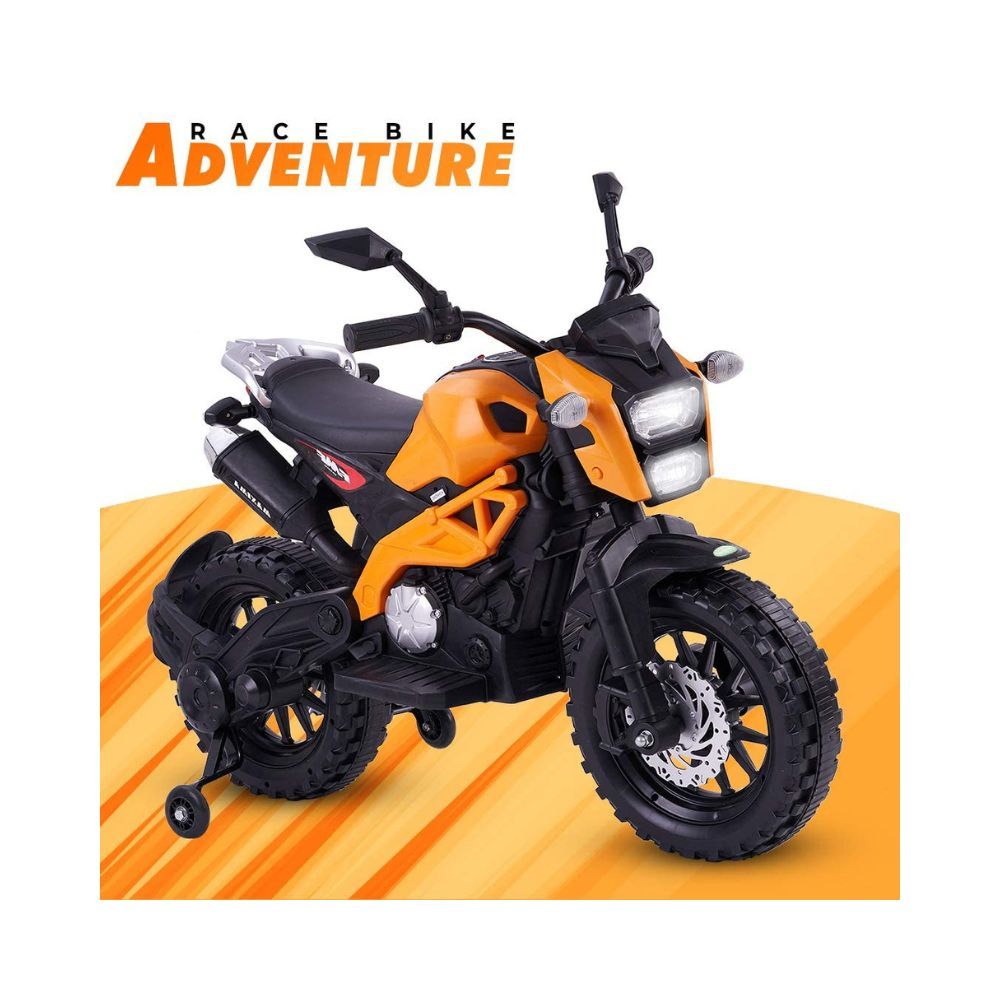 Baybee Adventure Battery Operated Bike for Kids, Ride on Toy Kids Bike with Led Lights, Music & USB
