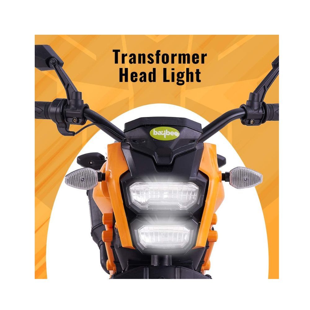 Baybee Adventure Battery Operated Bike for Kids, Ride on Toy Kids Bike with Led Lights, Music & USB