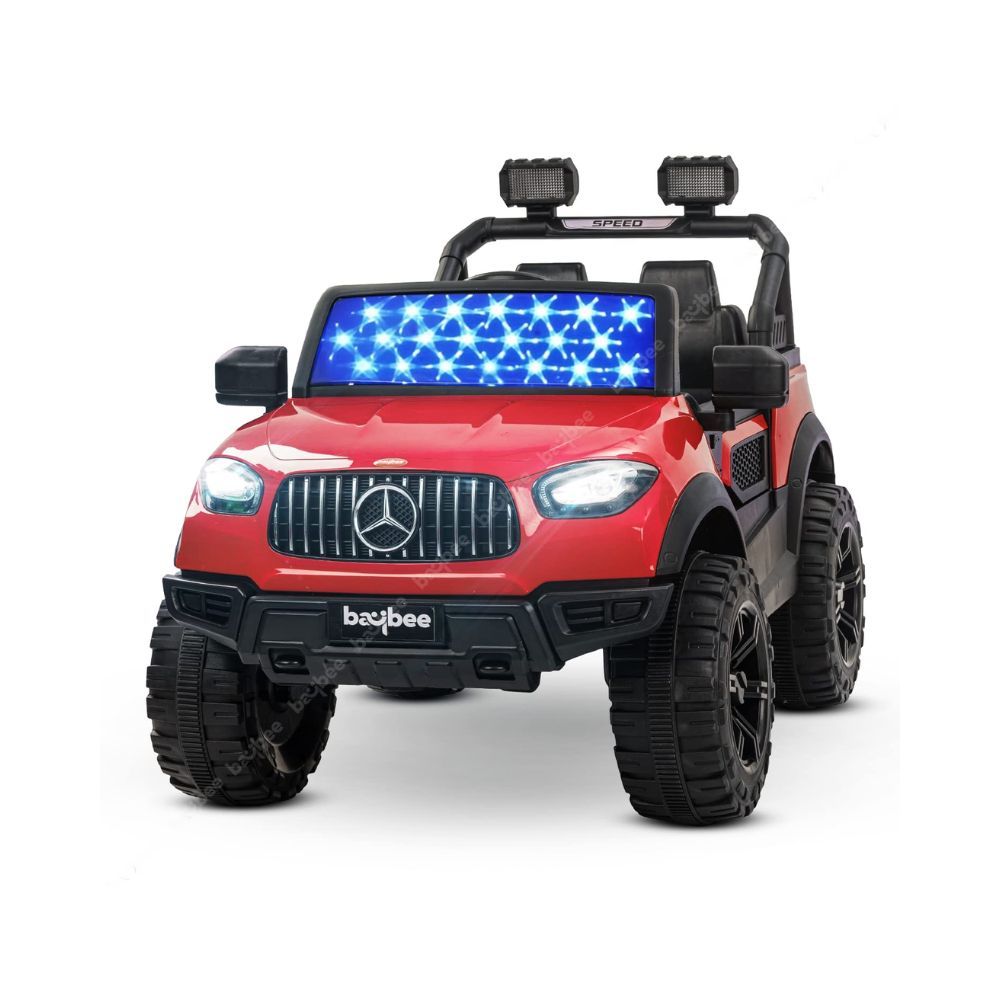 Baybee Dodge Baby Toy Car to Drive, Rechargeable 12V Battery Operated Ride-On Car for Kids Music Lights with R/C Jeep, Electric-Car