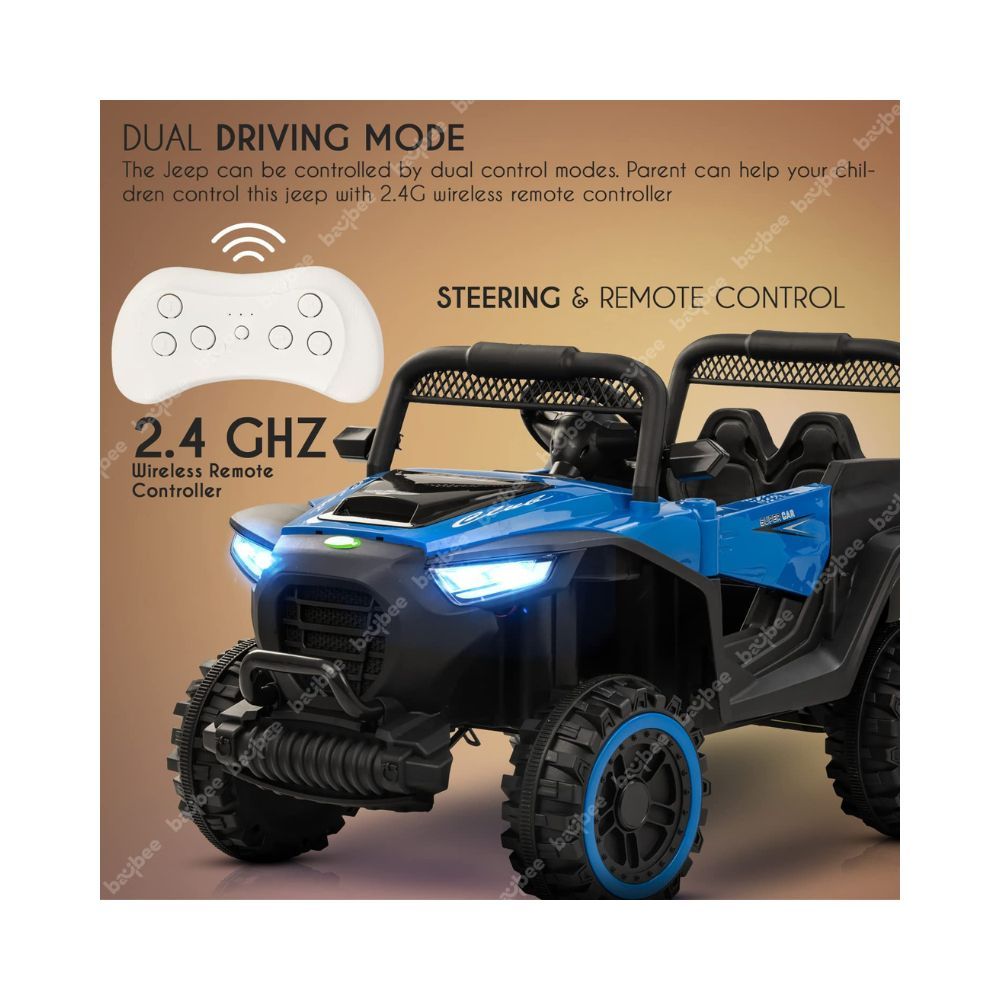 Baybee Roar Battery Operated Jeep for Kids, Ride on Toy Kids Car with Bluetooth & Music
