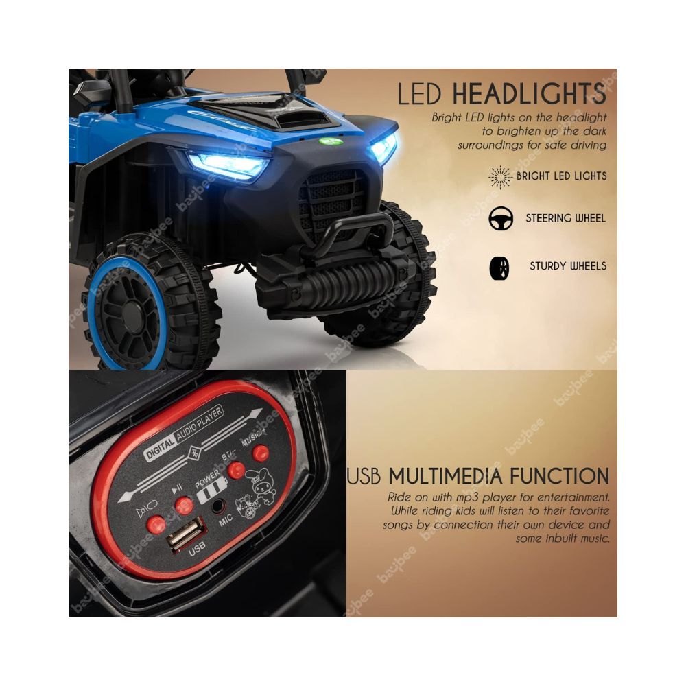 Baybee Roar Battery Operated Jeep for Kids, Ride on Toy Kids Car with Bluetooth & Music