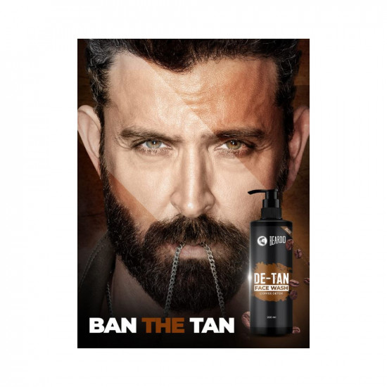 BEARDO De-Tan Face wash for Men, 200ml | Helps to Reduce Tan | Coffee Facewash