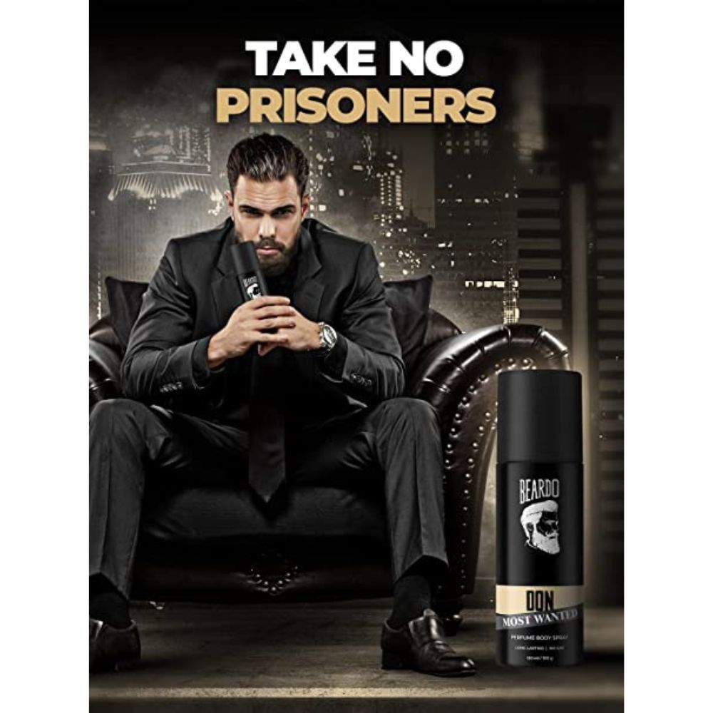 Beardo Don Most Wanted Perfume Body Spray | Long Lasting No Gas Deo For Men |Body Spray Perfume for Men,