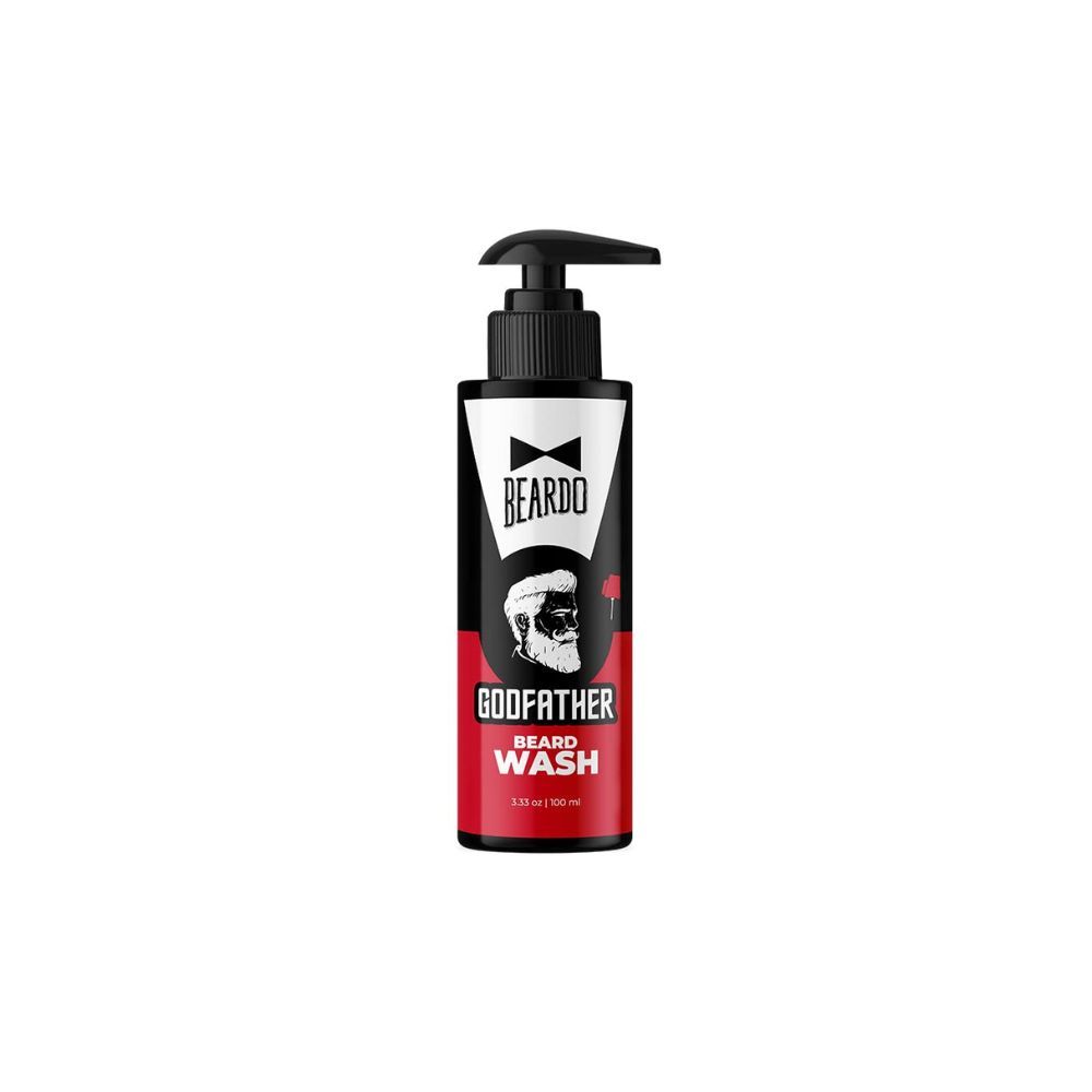 Beardo Godfather Beard Wash for men | Aromatic, Woody Scent | Purifying & Hydrating Beard and Skin Cleaner with Avocado Oil, Argan Oil 100ml