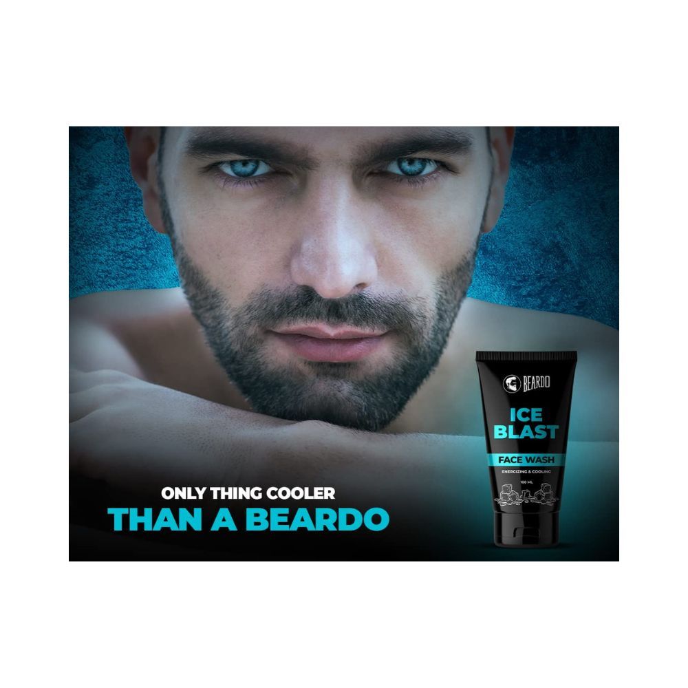 BEARDO Ice Blast Cooling Facewash for Men| INSTANT Icy freshness | Menthol