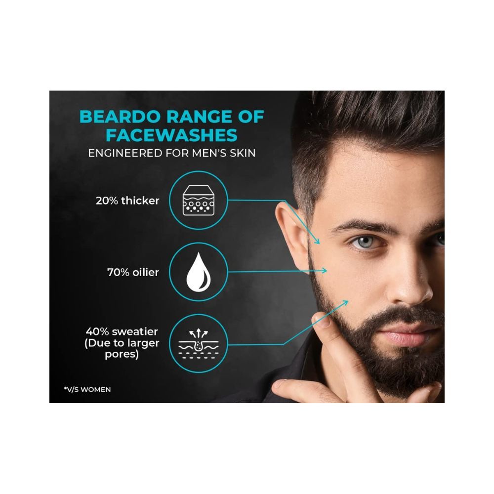 BEARDO Ice Blast Cooling Facewash for Men| INSTANT Icy freshness | Menthol