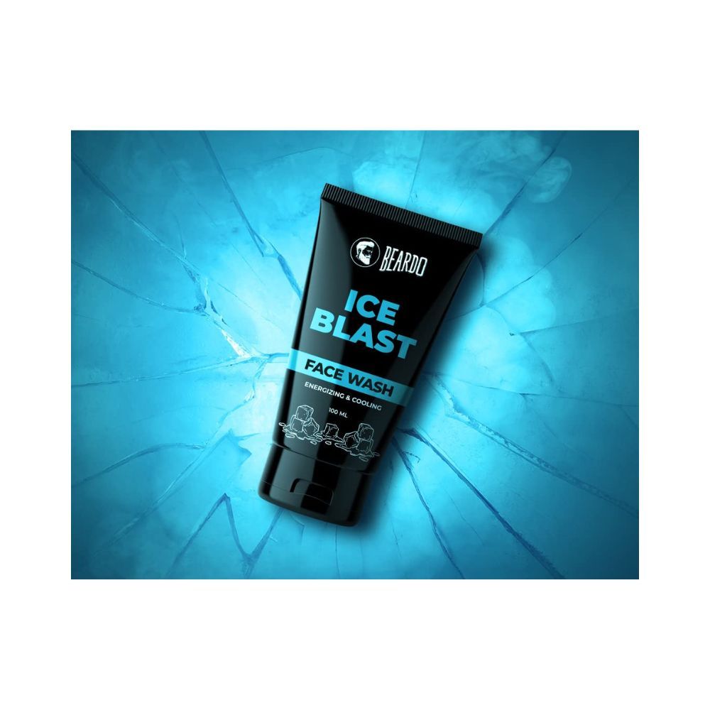 BEARDO Ice Blast Cooling Facewash for Men| INSTANT Icy freshness | Menthol