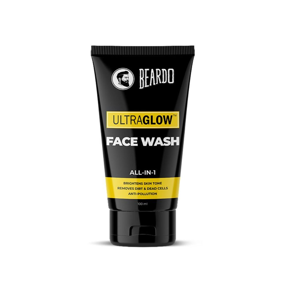 Beardo Ultraglow Face Wash for Men, 100ml | Brightens & Balances Skin Tone | Reduces Dark Spots | For oily to dry skin | Glowing & Radiant Skin
