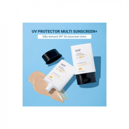 belif UV Protector multi sun screen 50ml | SPF 50+ Lightweight with Multi-Vitamins | Tinted Sunscreen | Water and sweat resistant | No White Cast | Broad Spectrum PA ++++