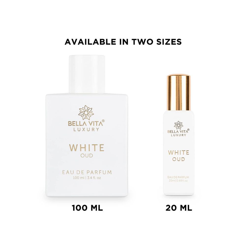 Bella Vita Organic White Oud Perfume for Men and Women Soft Oudh Scent Long Lasting Fragrance Unisex, 100 Ml