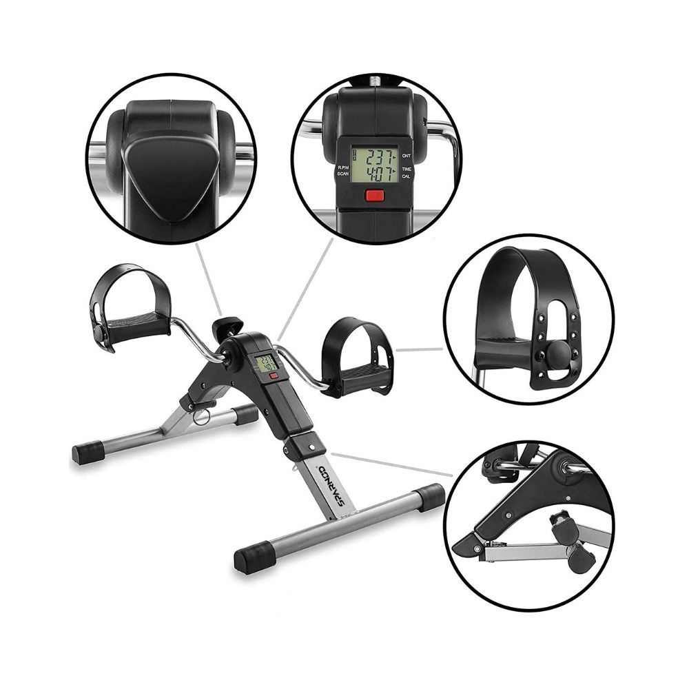 best mart Mini Cycle Pedal Exerciser with Adjustable Resistance and Digital Display