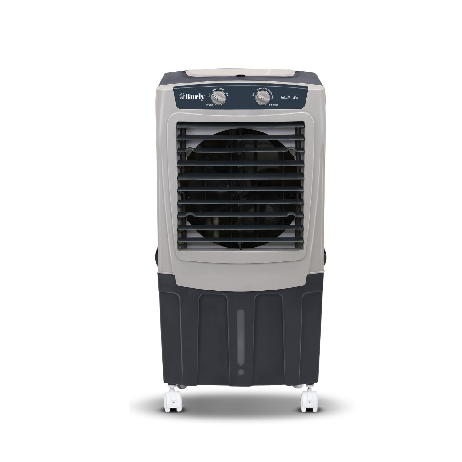 BHABURLY GLX 35 LTR Personal Portable Cooler with Anti Bacterial Honeycomb Highest Airthrow in Segment Auto Swing 3 Speed Control Low Power Consumption One Year Warranty