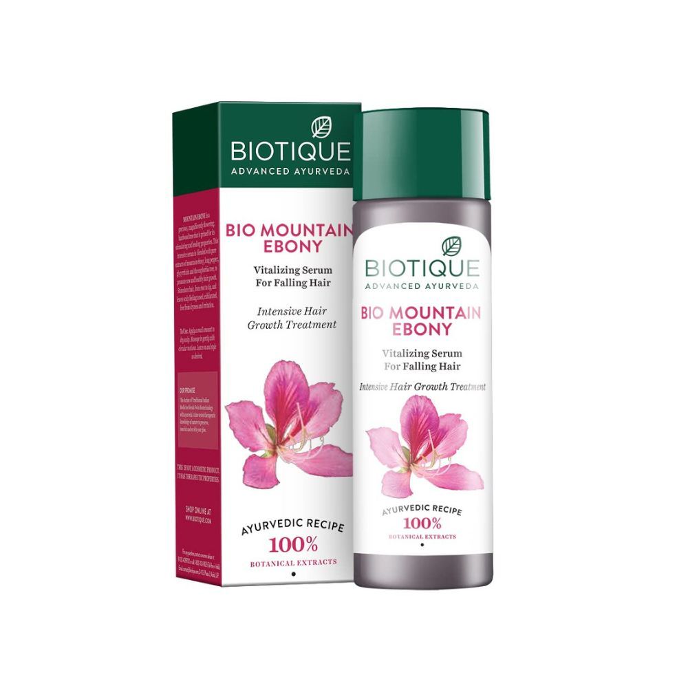 Biotique Bio Mountain Ebony Vitalizing Serum For Falling Hair Intensive Hair Growth Treatment, 120ML