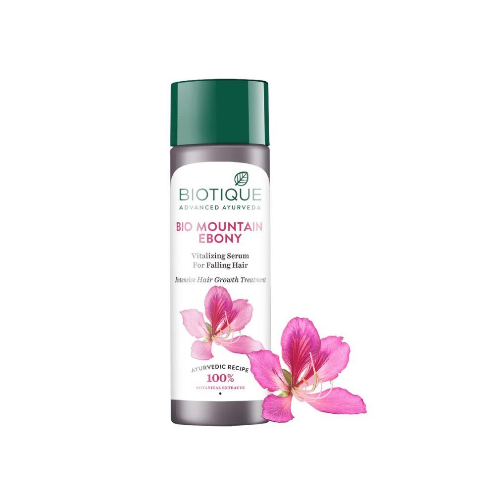 Biotique Bio Mountain Ebony Vitalizing Serum For Falling Hair Intensive Hair Growth Treatment, 120ML