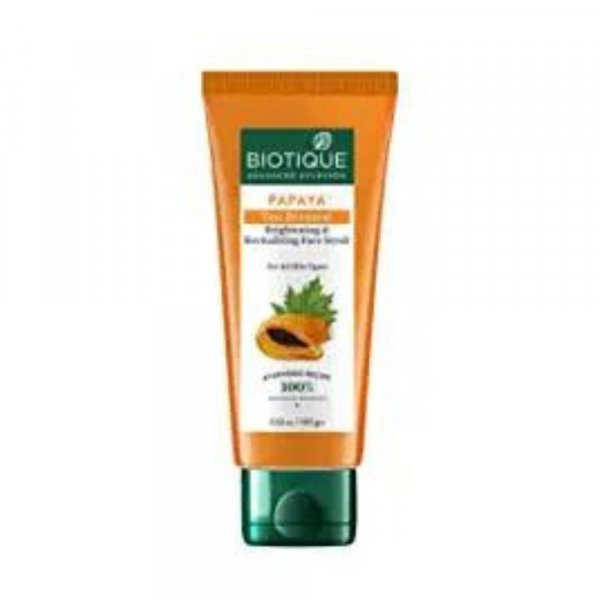 Biotique Papaya Tan Removal Brightening &amp; Reviatalizing Face Scrub For All Skin Types, 100g
