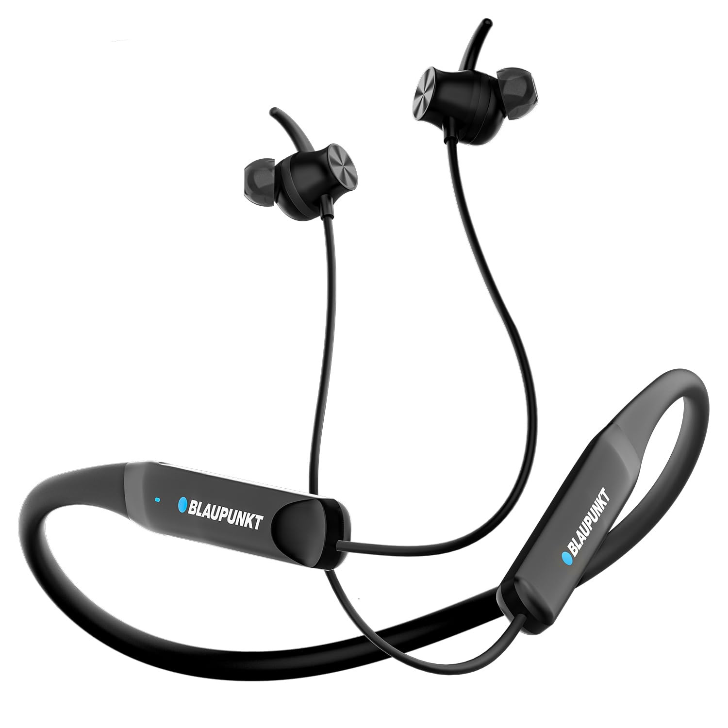 BLAUPUNKT BE120 Touch Wireless in-Ear Neckband with Touch for On-Off Volume Control On The Phone Premium Style No Need to Charge for  Days 40 Hrs Playtime Black