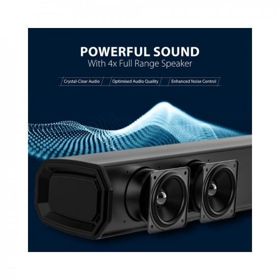 Blaupunkt Newly Launched SBW250 200W Soundbar I 8 Inch SubwooferI 3D Surround Sound I HDMI(ARC), AUX, USB & Bluetooth, 4 Equalizer Modes and Remote Control (Premium Black)