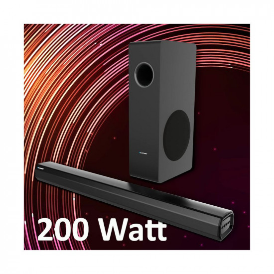 Blaupunkt Newly Launched SBW250 200W Soundbar I 8 Inch SubwooferI 3D Surround Sound I HDMI(ARC), AUX, USB & Bluetooth, 4 Equalizer Modes and Remote Control (Premium Black)
