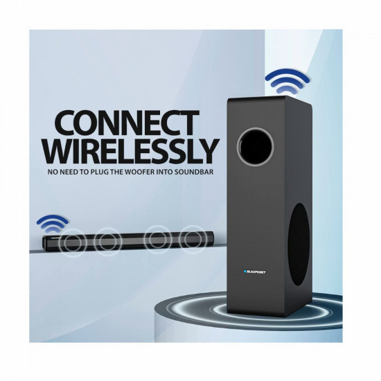 Blaupunkt Newly Launched SBWL10 Wireless Soundbar with 8 INCH Wireless Subwoofer I HDMI ARC