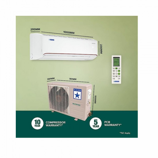 Blue Star 1 5 Ton 3 Star 5 in 1 Convertible Inverter Split AC Copper