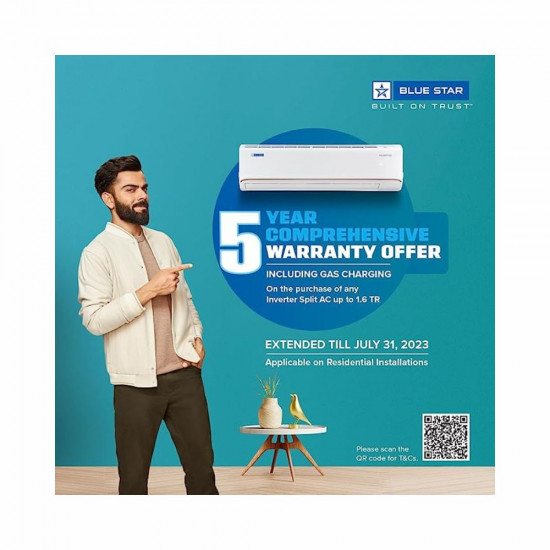 Blue Star 1 5 Ton 3 Star 5 in 1 Convertible Inverter Split AC Copper