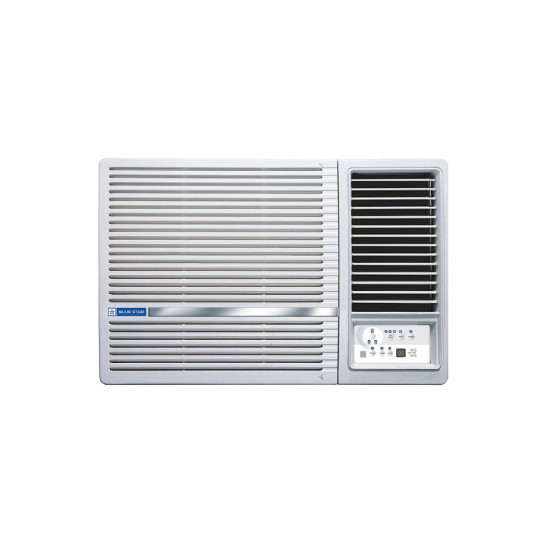 Blue Star 1 Ton 5 Star Fixed Speed Window AC (Copper, Turbo Cool, Humidity Control, Fan Modes-Auto/High/Medium/Low, Hydrophilic Blue Fins, Dust Filters, Self-Diagnosis, 2023 Model, WFA512LN, White)